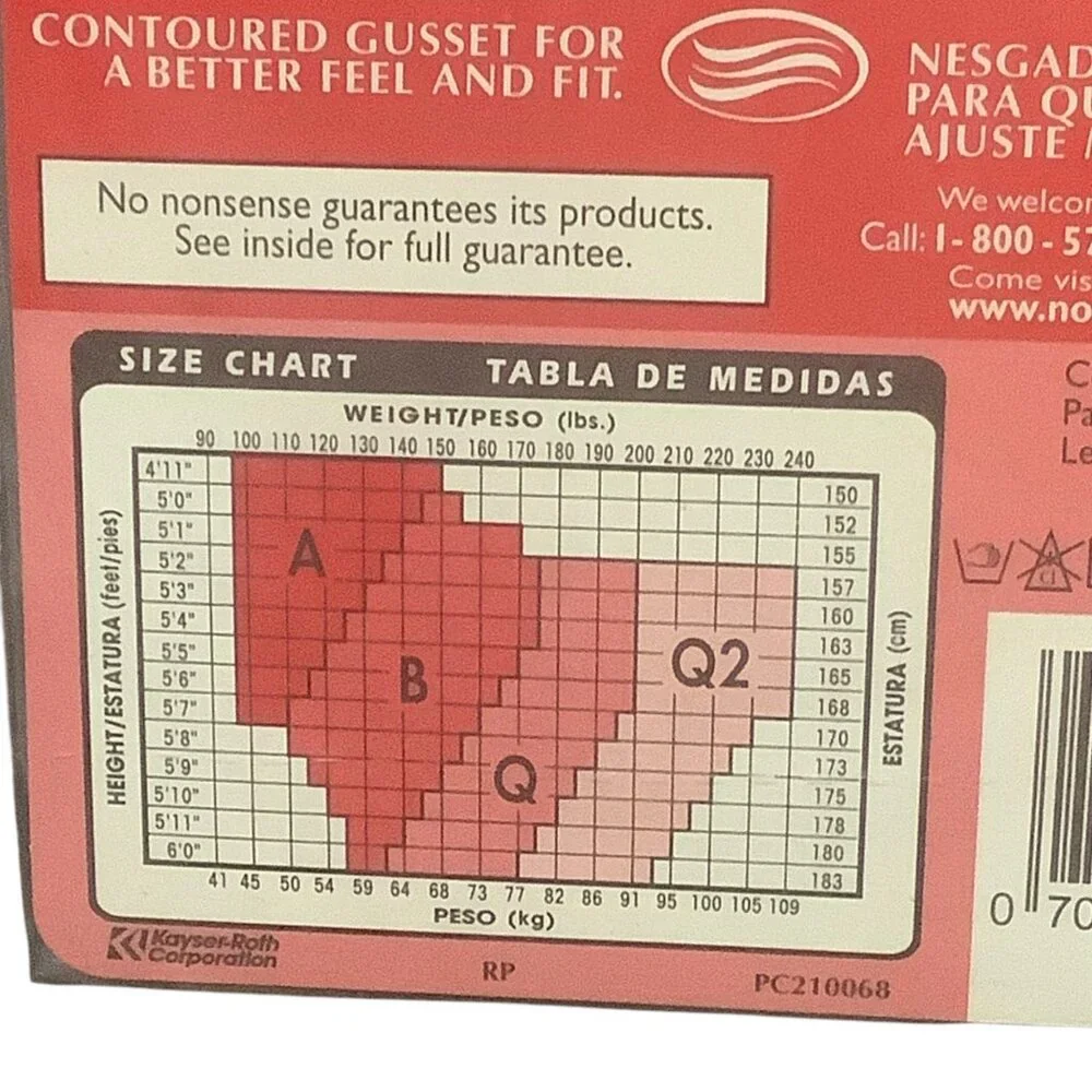 No Nonsense Regular Nylon Pantyhose Tan Size Q Reinforced Durability Comfort NEW